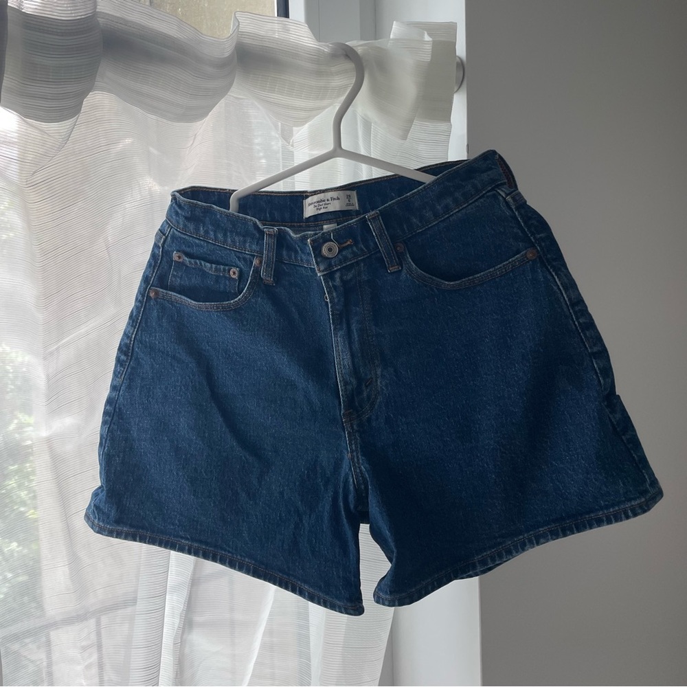 Abercrombie & Fitch Blue Jean Shorts Relaxed Fit